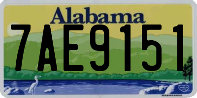 AL license plate 7AE9151