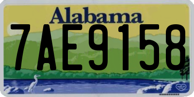 AL license plate 7AE9158