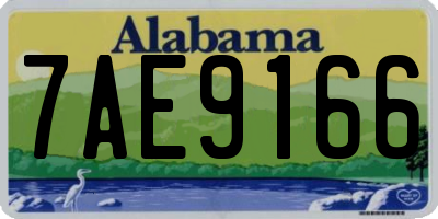 AL license plate 7AE9166