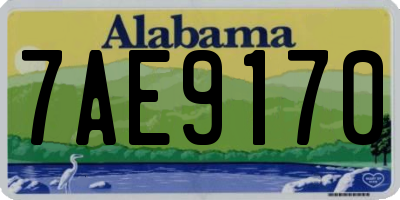AL license plate 7AE9170