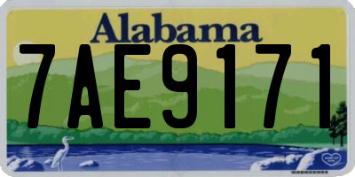AL license plate 7AE9171
