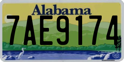 AL license plate 7AE9174