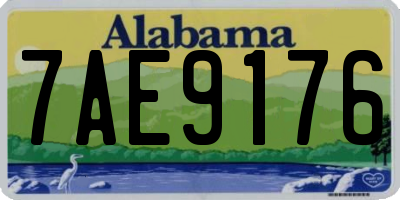 AL license plate 7AE9176