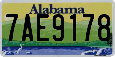 AL license plate 7AE9178