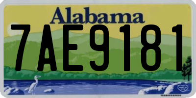 AL license plate 7AE9181