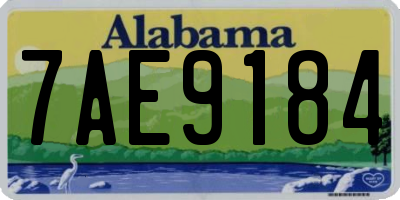 AL license plate 7AE9184