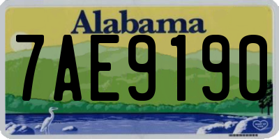 AL license plate 7AE9190