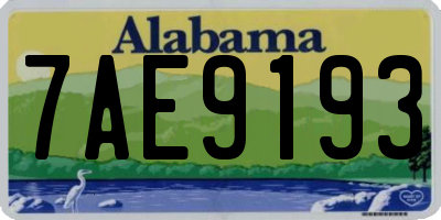 AL license plate 7AE9193