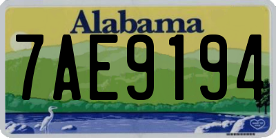 AL license plate 7AE9194