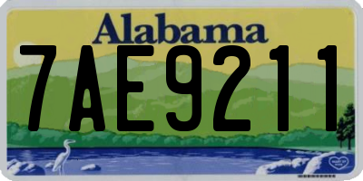 AL license plate 7AE9211