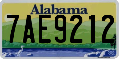 AL license plate 7AE9212