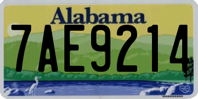AL license plate 7AE9214