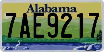 AL license plate 7AE9217