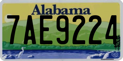AL license plate 7AE9224