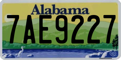 AL license plate 7AE9227