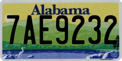 AL license plate 7AE9232