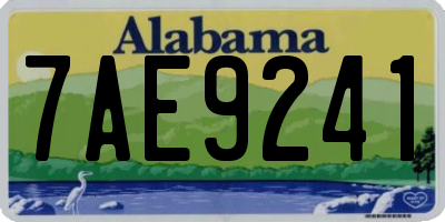 AL license plate 7AE9241