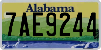 AL license plate 7AE9244