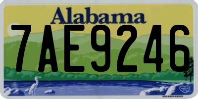 AL license plate 7AE9246