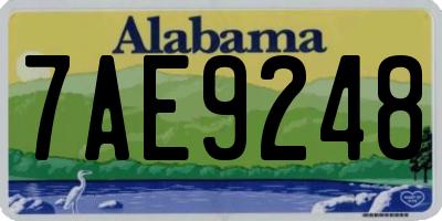 AL license plate 7AE9248