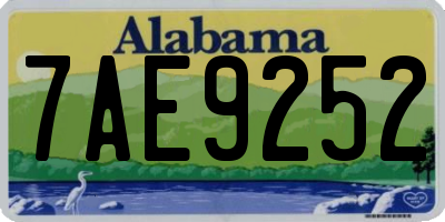 AL license plate 7AE9252