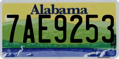 AL license plate 7AE9253
