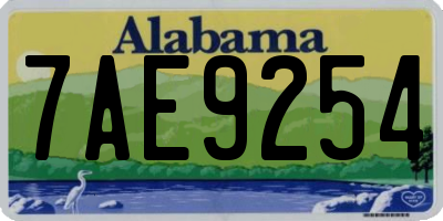 AL license plate 7AE9254