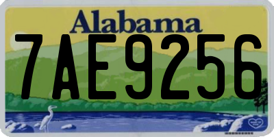 AL license plate 7AE9256