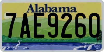 AL license plate 7AE9260