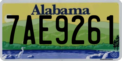AL license plate 7AE9261