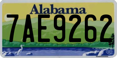 AL license plate 7AE9262