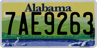 AL license plate 7AE9263