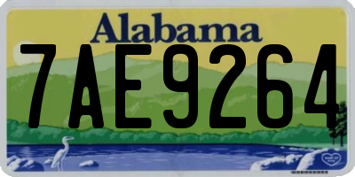 AL license plate 7AE9264