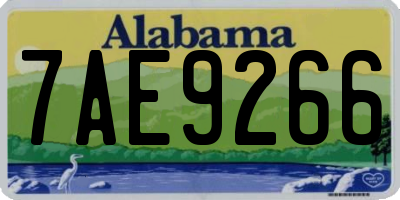 AL license plate 7AE9266