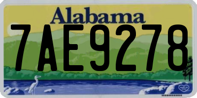 AL license plate 7AE9278