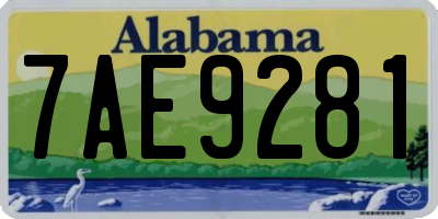 AL license plate 7AE9281
