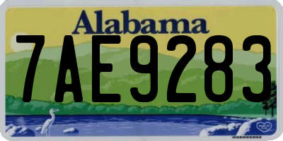 AL license plate 7AE9283