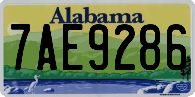 AL license plate 7AE9286