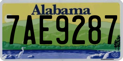 AL license plate 7AE9287