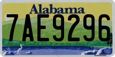 AL license plate 7AE9296