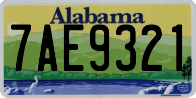 AL license plate 7AE9321