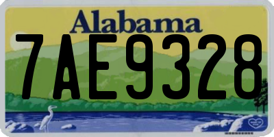 AL license plate 7AE9328