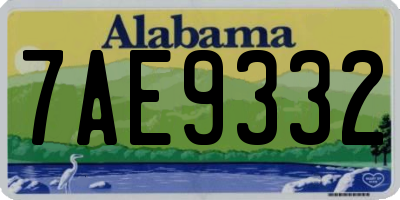 AL license plate 7AE9332