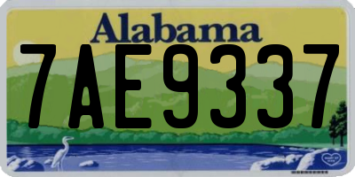 AL license plate 7AE9337