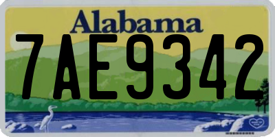 AL license plate 7AE9342