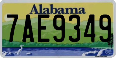 AL license plate 7AE9349