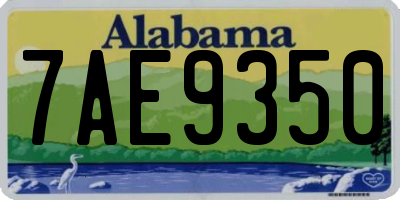 AL license plate 7AE9350