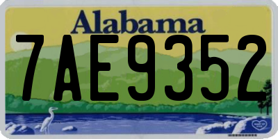 AL license plate 7AE9352