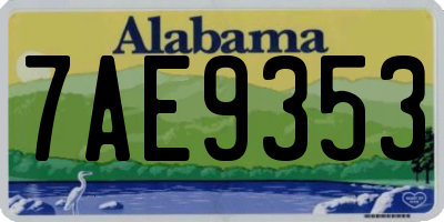AL license plate 7AE9353