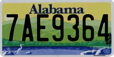 AL license plate 7AE9364